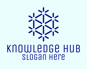 Geometrical - Blue Hexagon Pattern logo design