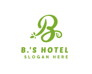 Cursive Green B logo design