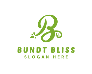 Cursive Green B logo design