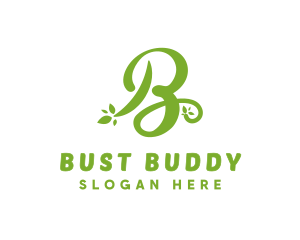 Cursive Green B logo design