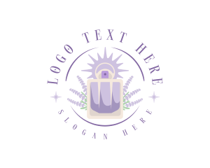 Bottle - Fragrant Perfume Lavender logo design