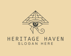 Historical - Pyramid Horus Eye logo design