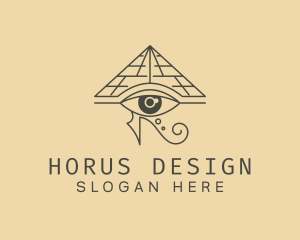 Horus - Pyramid Horus Eye logo design