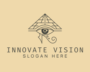 Pyramid Horus Eye logo design