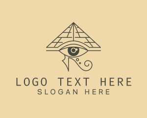 Mythological - Pyramid Horus Eye logo design