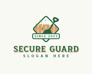 Fence - Landscaping Shovel Fence logo design