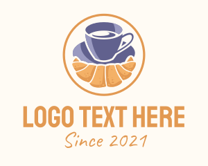 Coffee Shop - Croissant Coffee Shop logo design