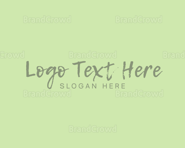 Grunge Brush Cursive Logo