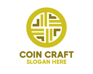 Coin - Gold Decorative Business Coin logo design