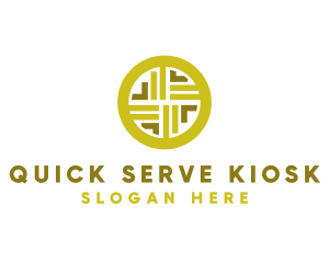 Gold Decorative Business Coin logo design