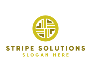 Gold Decorative Business Coin logo design