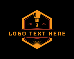 Technician - Welding Torch Metalwork logo design