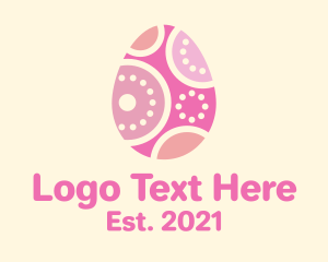 Traditional - Cute Easter Egg logo design