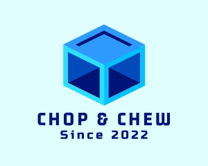 Warehouse - Blue Container Cube logo design