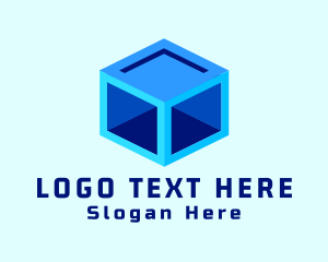 Blue Container Cube Logo