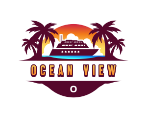 Vacation Cruise Ship logo design