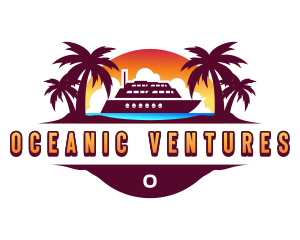 Vacation Cruise Ship logo design