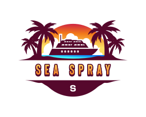 Vacation Cruise Ship logo design