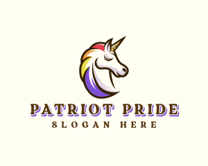 Mythical Unicorn Pride logo design