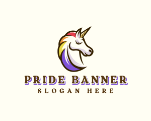 Mythical Unicorn Pride logo design