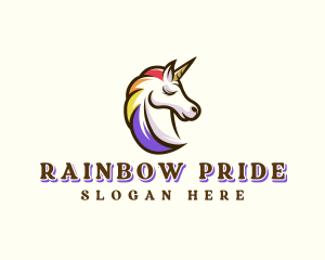 Mythical Unicorn Pride logo design