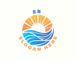 Ocean Wave Beach Logo