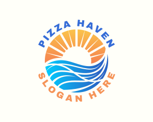 Ocean Wave Beach Logo
