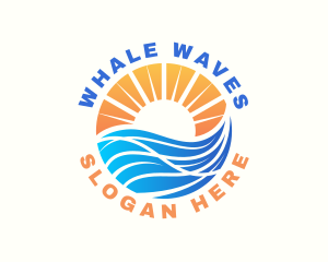 Ocean Wave Beach logo design