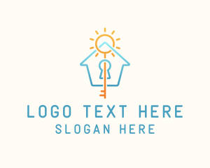 Vacation - Sun House Key logo design