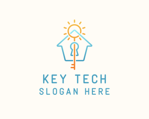 Sun House Key logo design