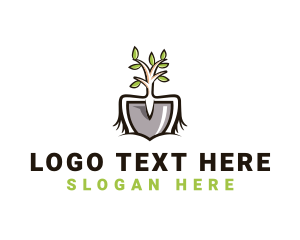 Gardening Tools Plant Logo