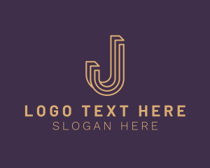 Luxury - Line Curve Letter J logo design