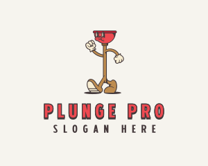 Plunger - Plunger Cleaning Housekeeper logo design