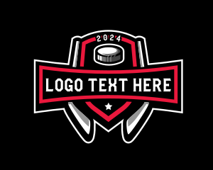 Hockey Stick - Hockey Sports League logo design