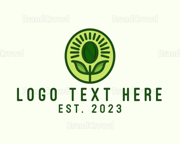 Coffee Plant Sprout Logo