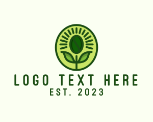 Beverage - Coffee Plant Sprout logo design