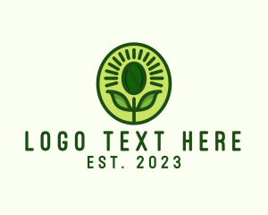 Seedling - Coffee Plant Sprout logo design