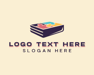Book - Book Puzzle Learning logo design
