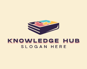 Learning - Book Puzzle Learning logo design