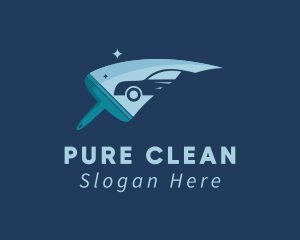 Car Cleaning Wiper logo design