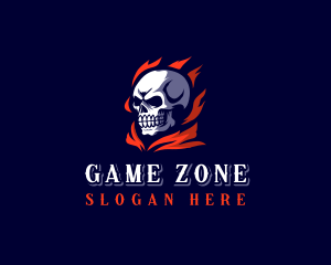 Flame Skull Gaming logo design