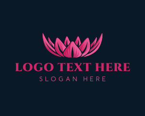 Calm - Lotus Flower Wellness logo design