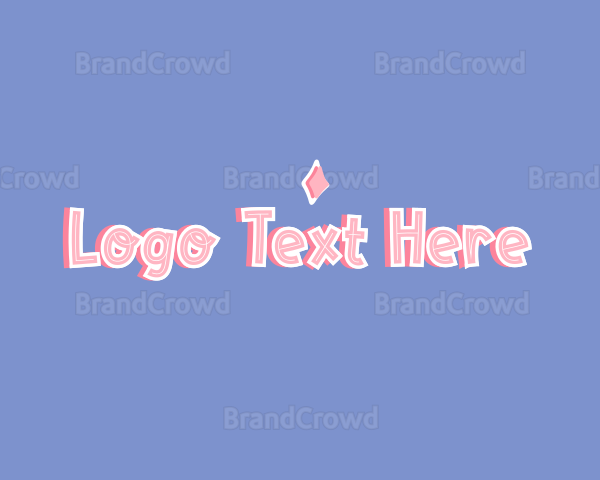 Pink Cute Wordmark Logo