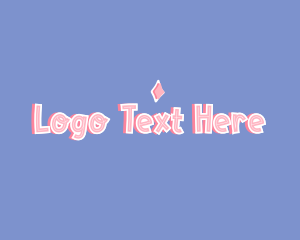 Girl - Pink Cute Wordmark logo design