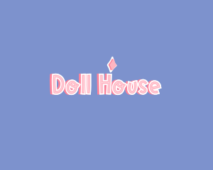 Doll - Pink Cute Wordmark logo design
