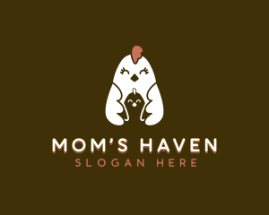 Mommy Baby Chicken logo design