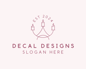 Candle Decor Interior Design logo design