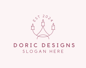 Candle Decor Interior Design logo design