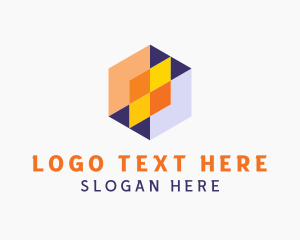 App - Hexagon Startup Cube logo design