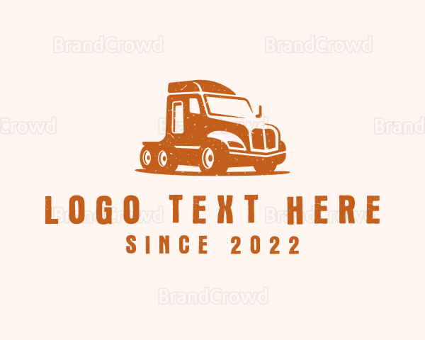 Trailer Truck Transport Logo